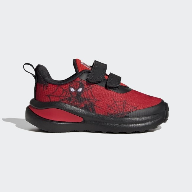 Red Adidas x Marvel Spider-Man Fortarun Shoes Fashion