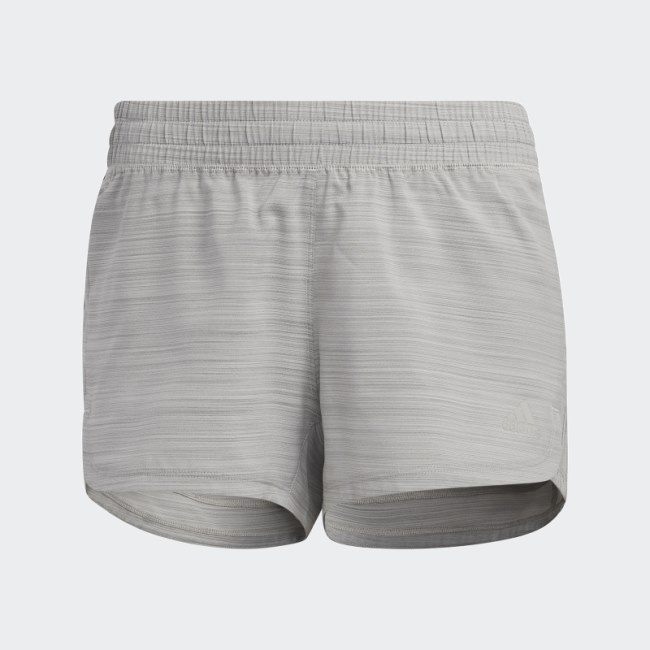 Stylish Mgh Solid Grey Pacer 3-Stripes Woven Heather Shorts Adidas
