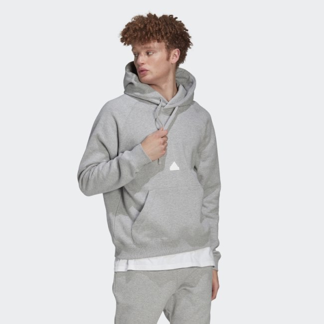 Medium Grey Adidas Fleece Hoodie