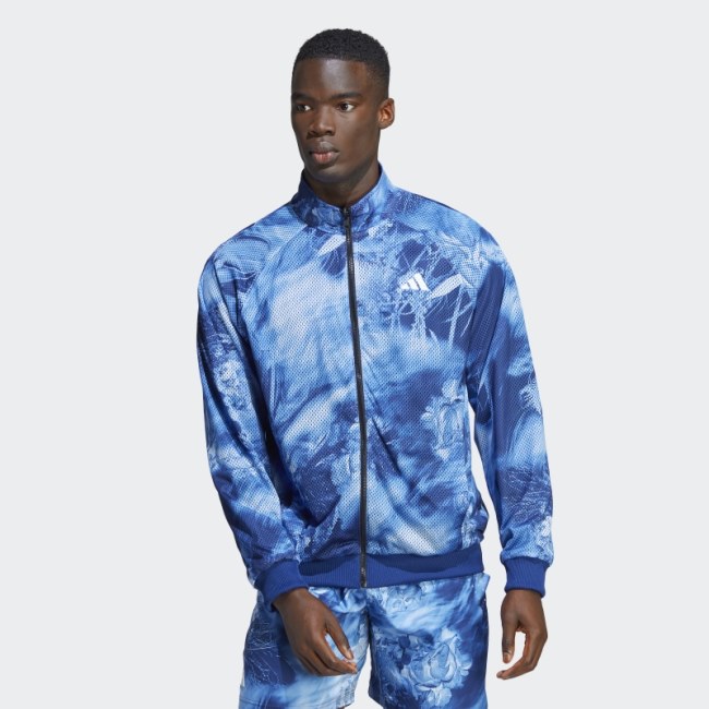Adidas Victory Blue Melbourne Tennis Stretch Woven Reversible Jacket
