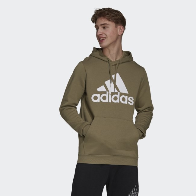 Adidas Essentials Fleece Big Logo Hoodie Orbit Green