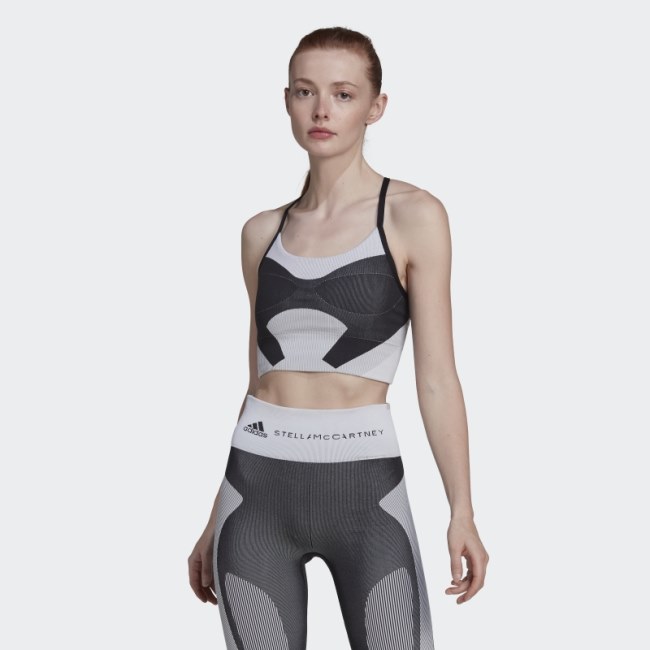 Black Adidas by Stella McCartney TrueStrength Yoga Knit Light-Support Bra Hot