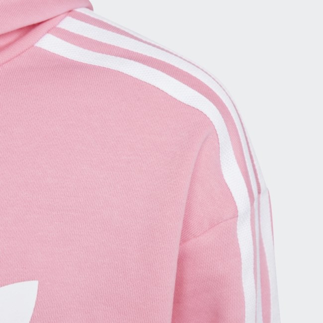 Adicolor Cropped Pink Hoodie Adidas