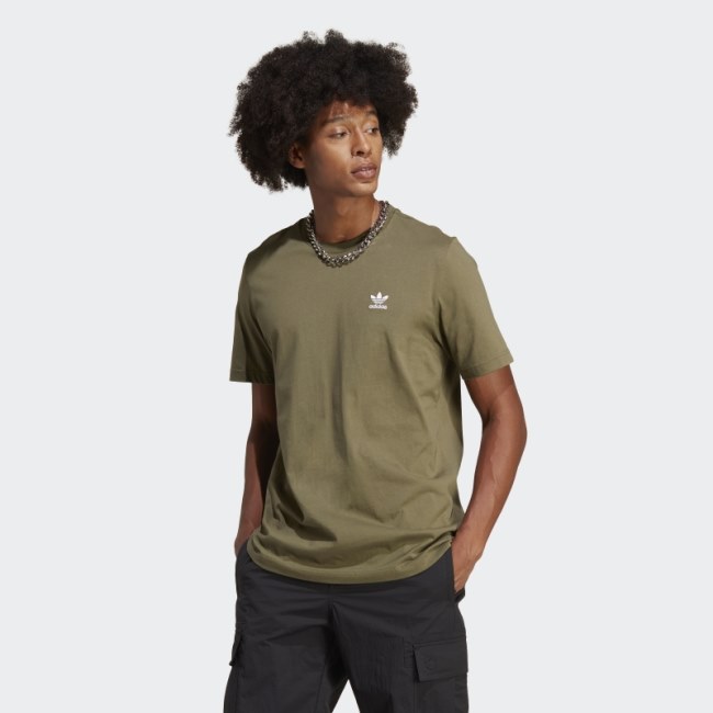 Olive Adidas Trefoil Essentials T-Shirt