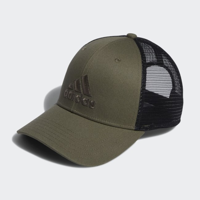 Adidas Structured Mesh Snapback Hat Strong Olive