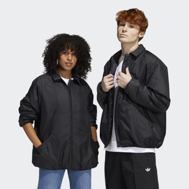 Black Adidas Insulated Coach Jacket (Gender Neutral)