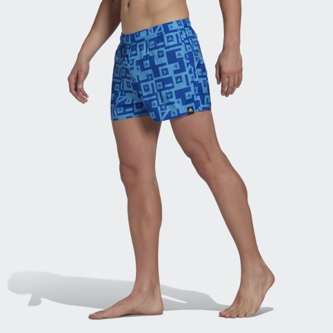 Graphic Swim Shorts Adidas Royal Blue