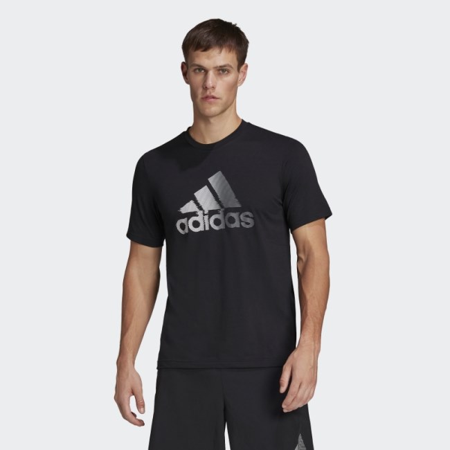 Black AEROREADY Designed to Move Sport Logo Tee Adidas