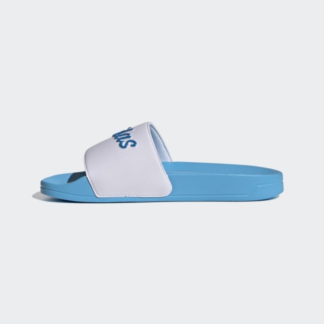 Adidas Adilette Shower Slides Blue Rush Met