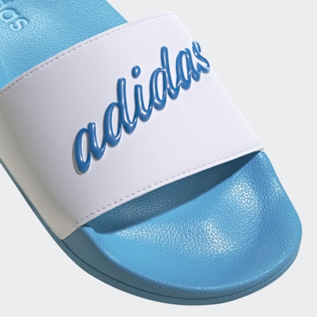 Adidas Adilette Shower Slides Blue Rush Met
