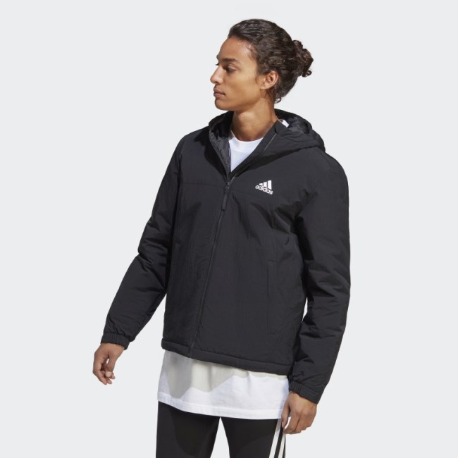 Adidas Black BSC Sturdy Insulated Hooded Jacket