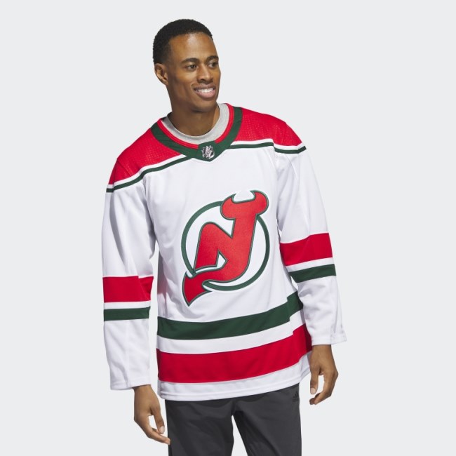 Devils Heritage Authentic Jersey White Adidas