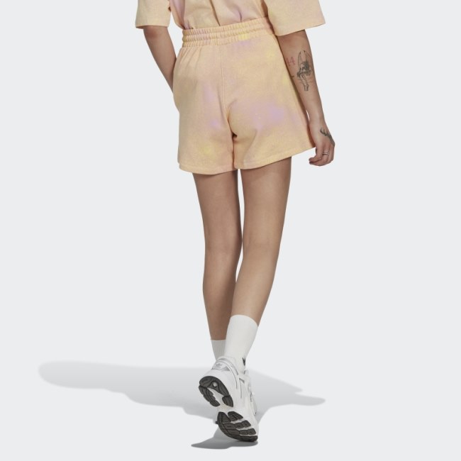 Adidas Allover Print Loose Shorts Lilac