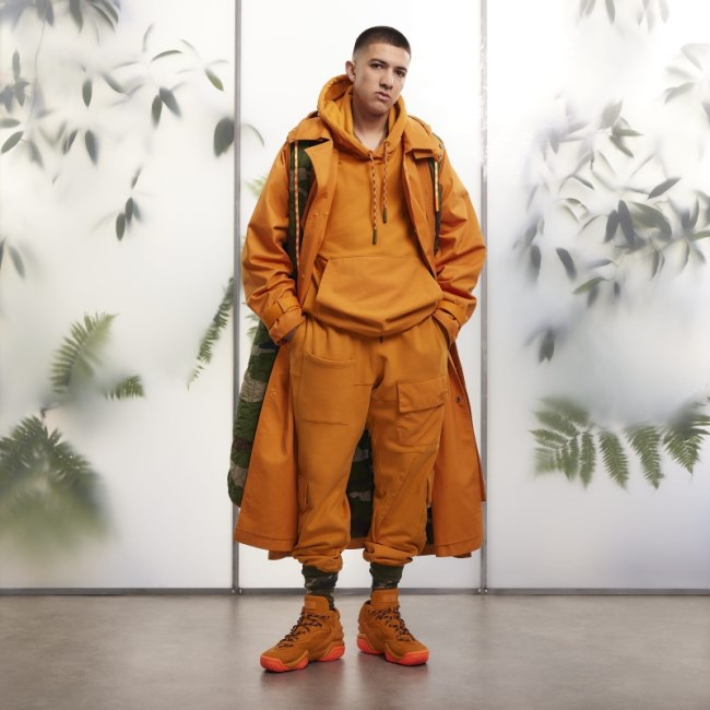 Focus Orange Adidas Two-in-One Twill Hooded Coat (All Gender)