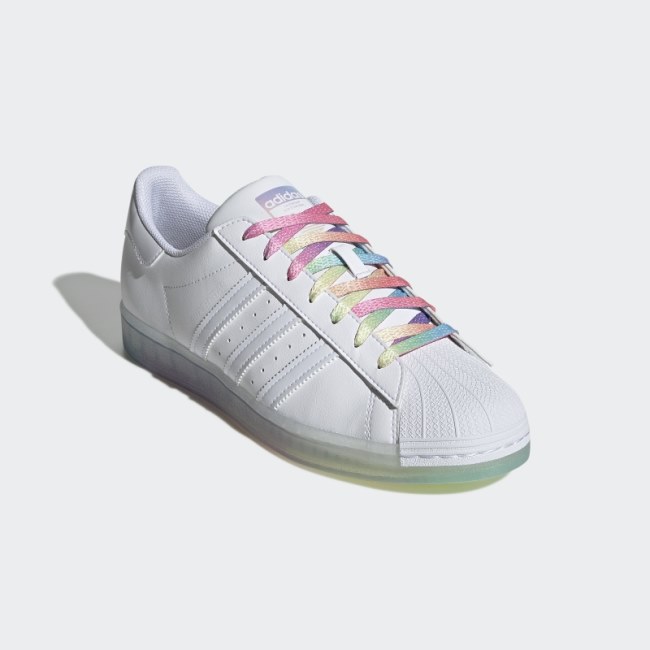 White Adidas Superstar Shoes